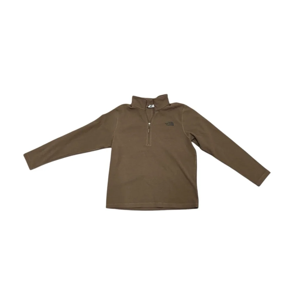 THE NORTH FACE TECH GLACIER 1/4-ZIP FLEECE MEN'S Sz M Coffee Bean Brown​​​​ - Picture 3 of 8